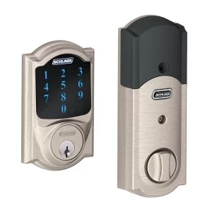 Schlage Connect Camelot Touchscreen Deadbolt Lock With Built-In Alarm